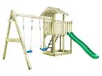 Veiling - Speelhuis met glijbaan en schommels 235x385x240cm, Kinderen en Baby's, Speelgoed | Buiten | Speeltoestellen, Nieuw