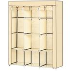 Kledingkast – Opvouwbaar – Stoffen – Beige, Huis en Inrichting, Kasten | Kleerkasten, Ophalen of Verzenden, Nieuw, Modern