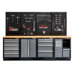 Werkbank set met hardhouten werkblad, gereedschapskast,, Doe-het-zelf en Bouw, Ophalen of Verzenden, Nieuw