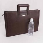 Burberry - Dark Brown Saffiano Leather Briefcase - Sac à, Handtassen en Accessoires, Nieuw