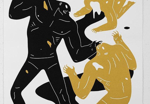 Cleon Peterson (1973) - The crawler (blanc et or), Antiek en Kunst, Kunst | Designobjecten
