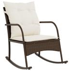 Schommelstoel Poly Rattan Bruin | Retour Deal | 56% Korting, Tuin en Terras, Verzenden, Nieuw, Rotan