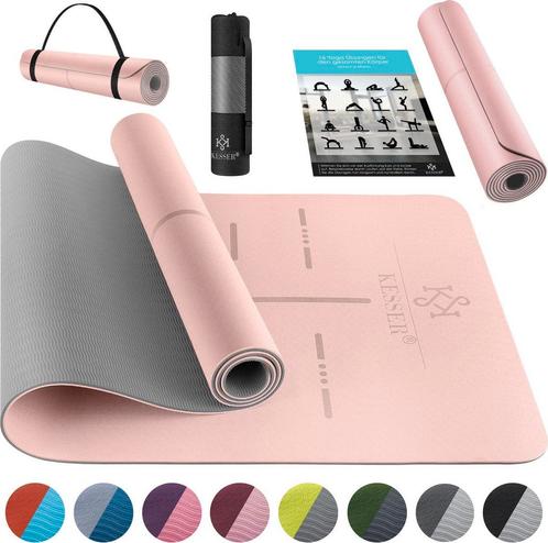 KESSER® Yoga Mat Extra Dik - 183x61cm - Antislip - Roze, Huis en Inrichting, Woonaccessoires | Overige, Verzenden