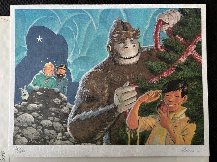 Tintin - Carte de voeux - Yves Rodier - 1 Wenskaart -, Boeken, Stripverhalen