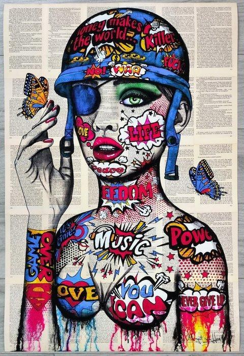 Margot Laffon - The Butterflies War - NO Reserve, Antiek en Kunst, Kunst | Designobjecten