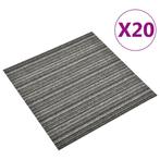 vidaXL Tapijttegels 20 st 5 m² 50x50 cm gestreept antraciet, Doe-het-zelf en Bouw, Verzenden, Nieuw