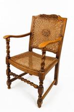 Bijzetstoel - Eik, Riet - Unieke vlechtwerk stoel