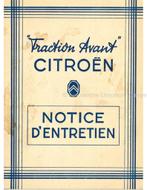 1950 CITROËN TRACTION AVANT INSTRUCTIEBOEKJE FRANS