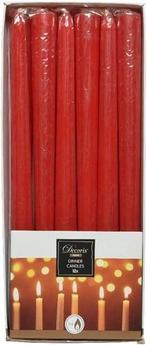 Kaarsen Dinner Wax Kerstrood 25 cm Ø2,15 doos 12 stuks, Nieuw