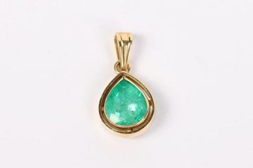 Pendentif - 18 carats Or jaune - 2.70ct. tw. Émeraude - Vert