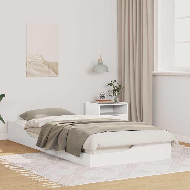 vidaXL Bedframe Wit 80 x 210 cm Massief grenenhout, Huis en Inrichting, Slaapkamer | Bedden, Nieuw, Verzenden