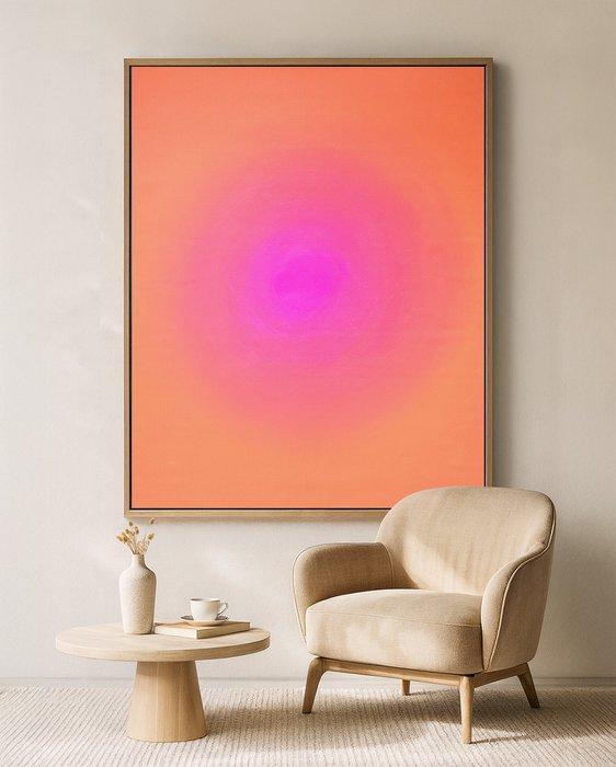 Sui - The Pink Glow - Contemporary Gradient Painting, Antiek en Kunst, Kunst | Schilderijen | Modern