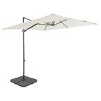 vidaXL Parasol met draagbare voet zandkleurig, Tuin en Terras, Verzenden, Nieuw