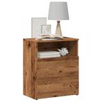 vidaXL Nachtkastje 50x32x60 cm bewerkt hout oud houtkleurig, Huis en Inrichting, Slaapkamer | Nachtkastjes, Verzenden, Nieuw