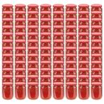 vidaXL Jampotten met rode deksels 96 st 230 ml glas, Verzenden, Nieuw