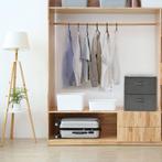 vidaXL Opbergboxen 2 st 43x34x23 cm stof antracietkleurig, Doe-het-zelf en Bouw, Kratten en Dozen, Verzenden, Nieuw