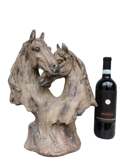 Beeldje - Cuddling horses - Composiet, Antiek en Kunst, Curiosa en Brocante
