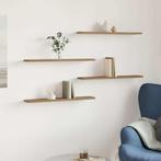 vidaXL Wandschappen 4 st 60x10x1,5 cm bewerkt hout, Verzenden, Nieuw