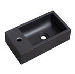 Wastafel Angela 40 x 22 cm Zwart Fontein, Verzenden, Nieuw