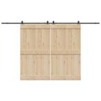 vidaXL Doos met onderdelen voor schuifdeur 366 cm staal, Doe-het-zelf en Bouw, Verzenden, Nieuw