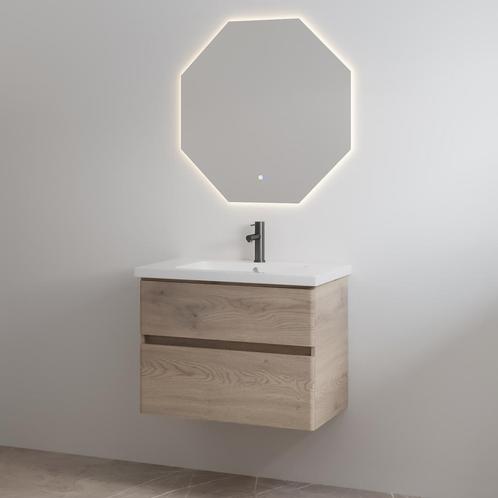 Badmeubelset Best Design Quick 80 cm Hout + Glans Wit Blad, Doe-het-zelf en Bouw, Sanitair, Bad, Nieuw, Ophalen of Verzenden