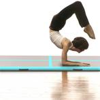 Gymnastiekmat met pomp opblaasbaar 800x100x10 cm PVC groen, Sports & Fitness, Yoga & Pilates, Verzenden