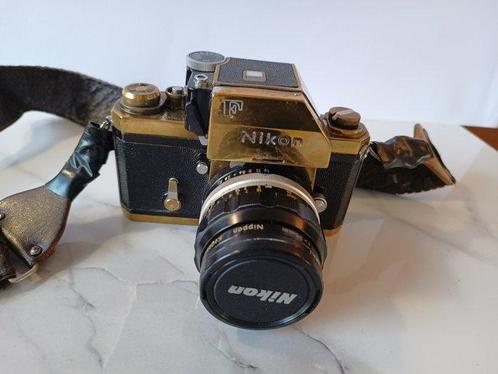 Nikon Mod F (Golden look) removed the paint + Nikkor auto, Audio, Tv en Foto, Fotocamera's Analoog
