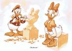 Cardona - 1 Watercolour - Daisy Duck, Donald Duck
