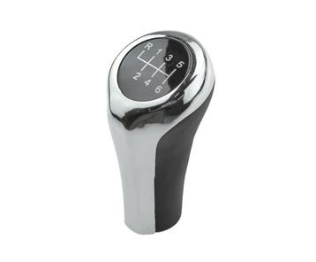 Pookknop BMW Universeel Leder/Chroom 5 of 6 bak, Verzenden