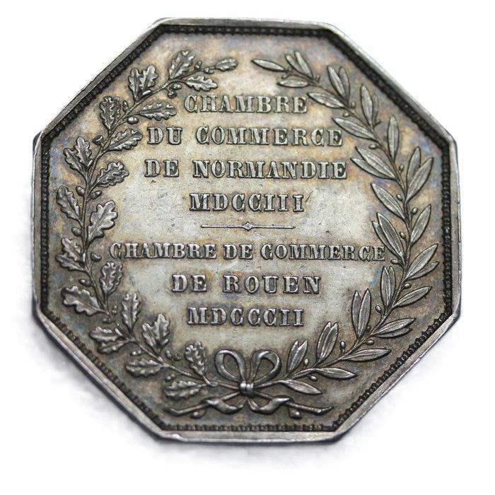 Frankrijk. medalla octogonal de plata, firmada, 1802 (Zonder, Timbres & Monnaies, Monnaies & Billets de banque | Accessoires