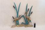 Wanddecoratie - Duitsland - Vintage met kraanvogels, Antiek en Kunst, Curiosa en Brocante