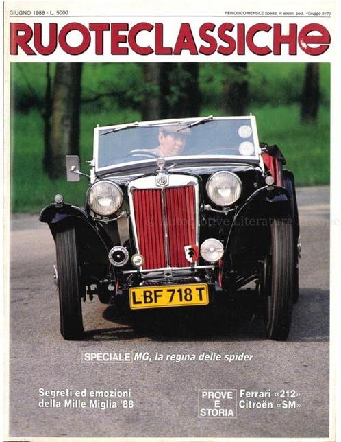 1988 RUOTECLASSICHE MAGAZINE 08 ITALIAANS, Boeken, Auto's | Folders en Tijdschriften, Ophalen of Verzenden