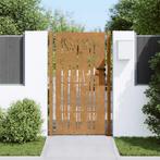 vidaXL Poort 105x180 cm bamboe-ontwerp cortenstaal, Verzenden, Nieuw