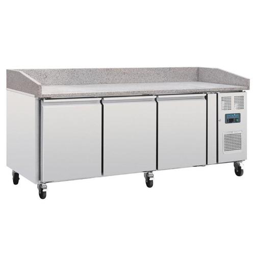 Polar U-serie 3-deurs werkbank met marmeren werkblad en euro, Zakelijke goederen, Horeca | Keukenapparatuur, Koelen en Vriezen