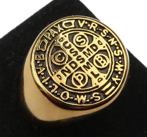Chevalière dexorcisme - Croix de Saint Benoît - Puissance, Antiek en Kunst, Antiek | Boeken en Manuscripten