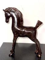 Abdoulaye Derme - sculptuur, Cheval - 24.5 cm - Gepatineerd