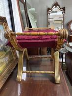 Kruk - Hout, Damask katoen, Antiek en Kunst