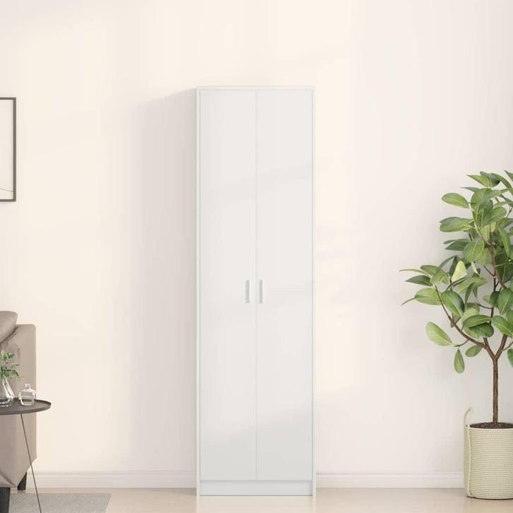 vidaXL Kledingkast met plank Wit 55 x 25 x 189 cm Bewerkt, Huis en Inrichting, Kasten | Kleerkasten, Nieuw, Verzenden