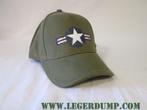 Baseball cap  groen met blauw/wit/rood en witte ster, Nieuw, Verzenden