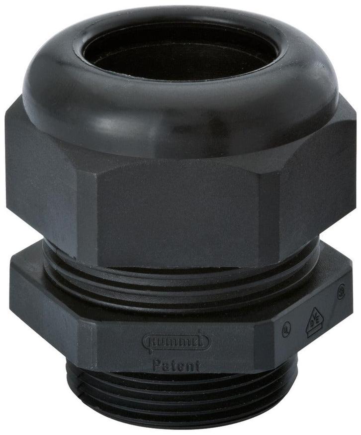 Hsk-K M40x1.5 Polyamide Kabeldoorvoer Zwart - 1209400150, Doe-het-zelf en Bouw, Elektriciteit en Kabels, Verzenden