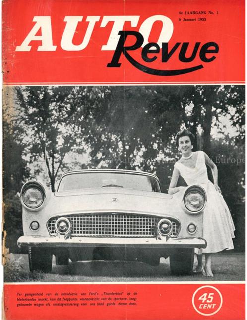 1955 AUTO REVUE MAGAZINE 1 NEDERLANDS, Livres, Autos | Brochures & Magazines, Enlèvement ou Envoi