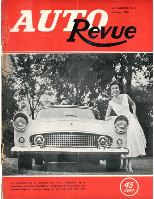 1955 AUTO REVUE MAGAZINE 1 NEDERLANDS, Boeken, Auto's | Folders en Tijdschriften, Ophalen of Verzenden