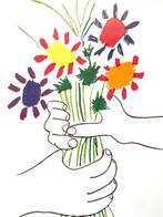 Pablo Picasso (after) - Le Bouquet de l’amitié - Offset, Antiek en Kunst