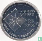 Frankrijk ¼ euro 2006 10th anniversary TGV Pièces Jaunes., Postzegels en Munten, Verzenden, Goud, Overige waardes, Frankrijk