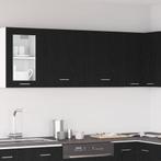 vidaXL Hangkasten 2 pcs Zwart eiken 100 x 31 x 60 cm Bewerkt, Verzenden, Nieuw