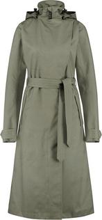 AGU Trench Coat Long Regenjas Urban Outdoor Dames - Groen..., Verzenden, Nieuw