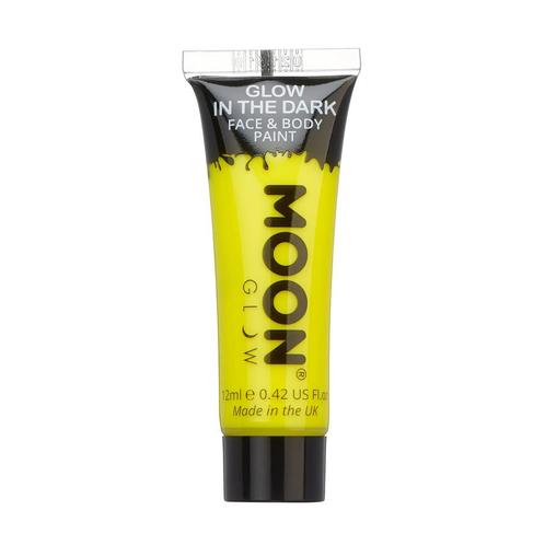 Moon Glow Glow in the Dark Face Paint Yellow 12ml, Hobby en Vrije tijd, Feestartikelen, Nieuw, Verzenden