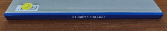 Hergé - 5 timbres à la lune - C - Complet avec son feuillet, Livres, BD