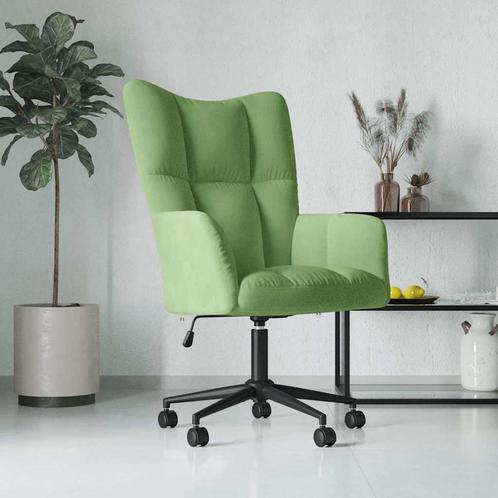 vidaXL Chaise de relaxation Vert clair Velours, Maison & Meubles, Fauteuils, Neuf, Envoi