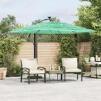 vidaXL Parasol met stalen paal 246x246x230 cm groen, Tuin en Terras, Verzenden, Nieuw